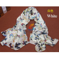 Hot Women Summer Winter Scarf Fashion Style Silk feel Scarf Polka Velvet Chiffon Scarf Bohemia Butterfly Scarf